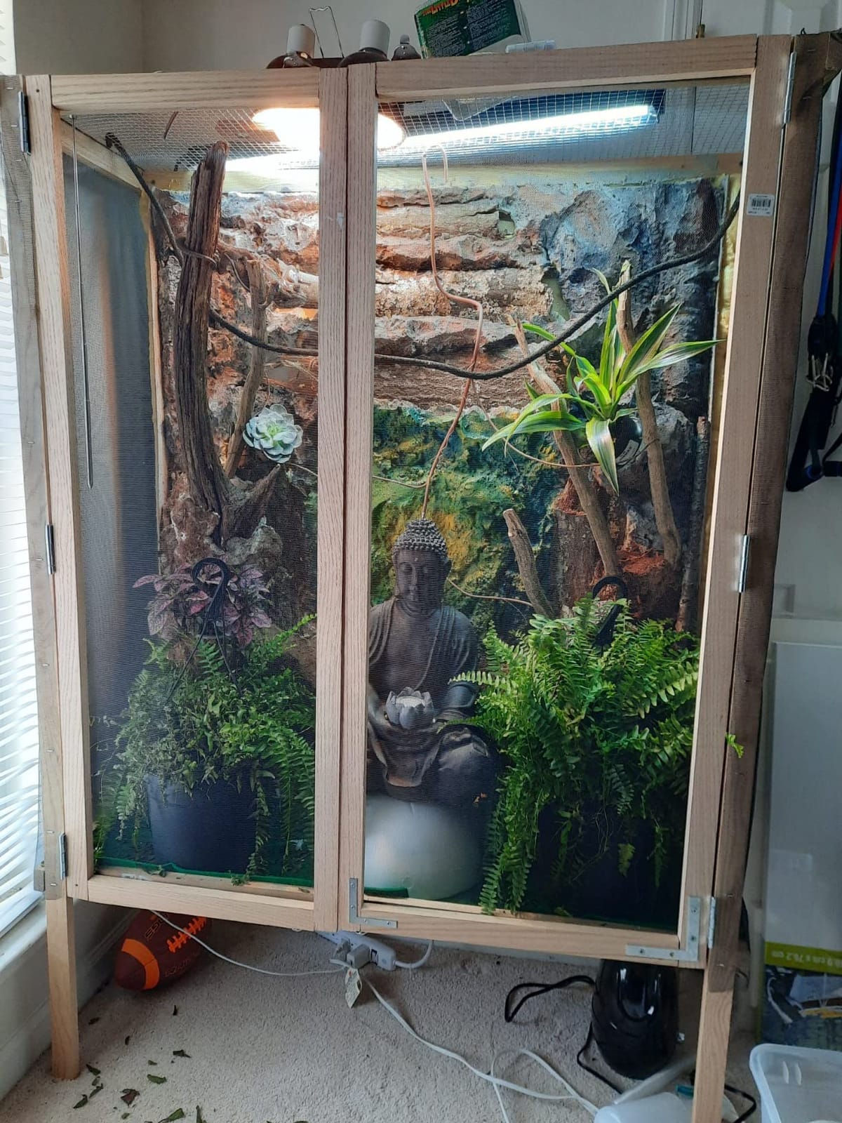 REPTI ZOO T5 HO UVB Lighting Combo Kit, Terrarium Hood Comes with Desert 10.0 UVB T5 Lamp (39W) customer photo 2
