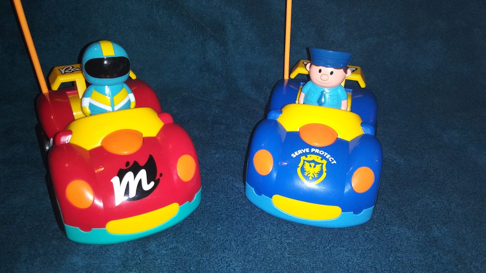 Liberty Imports My First Cartoon RC Remote Control Cars for Toddlers Ages 1-3, Radio Control Toy for Baby, Kids 18 Months+ (Race Car + Police Car) customer photo 1