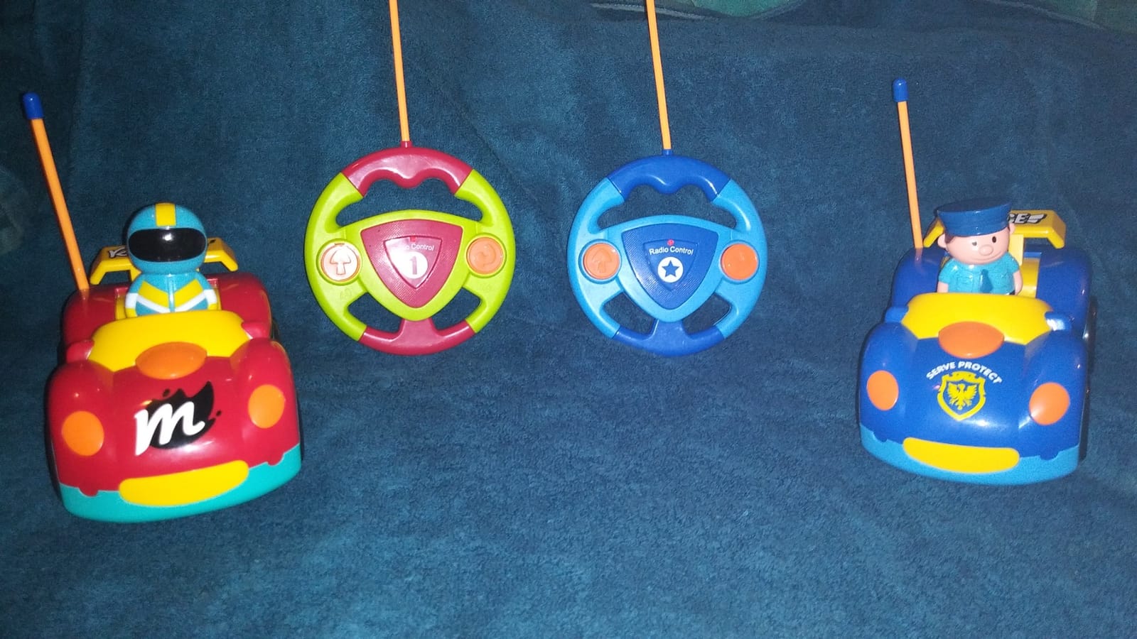 Liberty Imports My First Cartoon RC Remote Control Cars for Toddlers Ages 1-3, Radio Control Toy for Baby, Kids 18 Months+ (Race Car + Police Car) customer photo 2