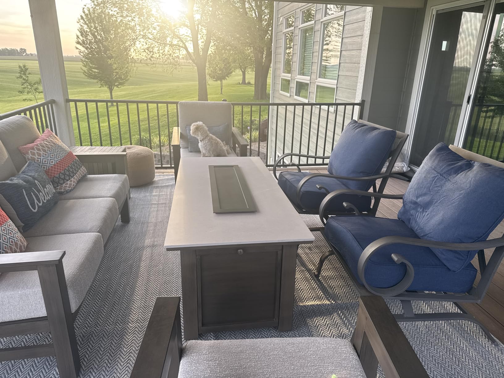Honeycomb Outdoor Heritage Deep Seat Cushion for Patio Furniture, 24 x 23 customer photo 2