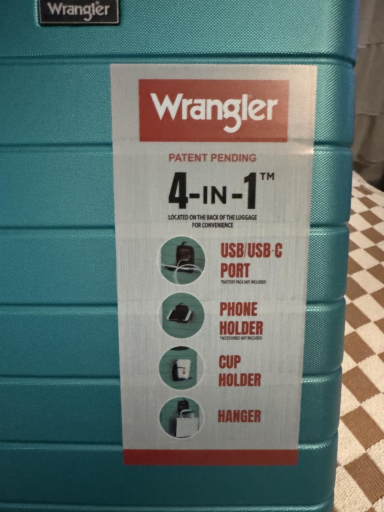 Wrangler Smart Spinner Hardside Luggage, 2 Piece Set, Teal customer photo 1