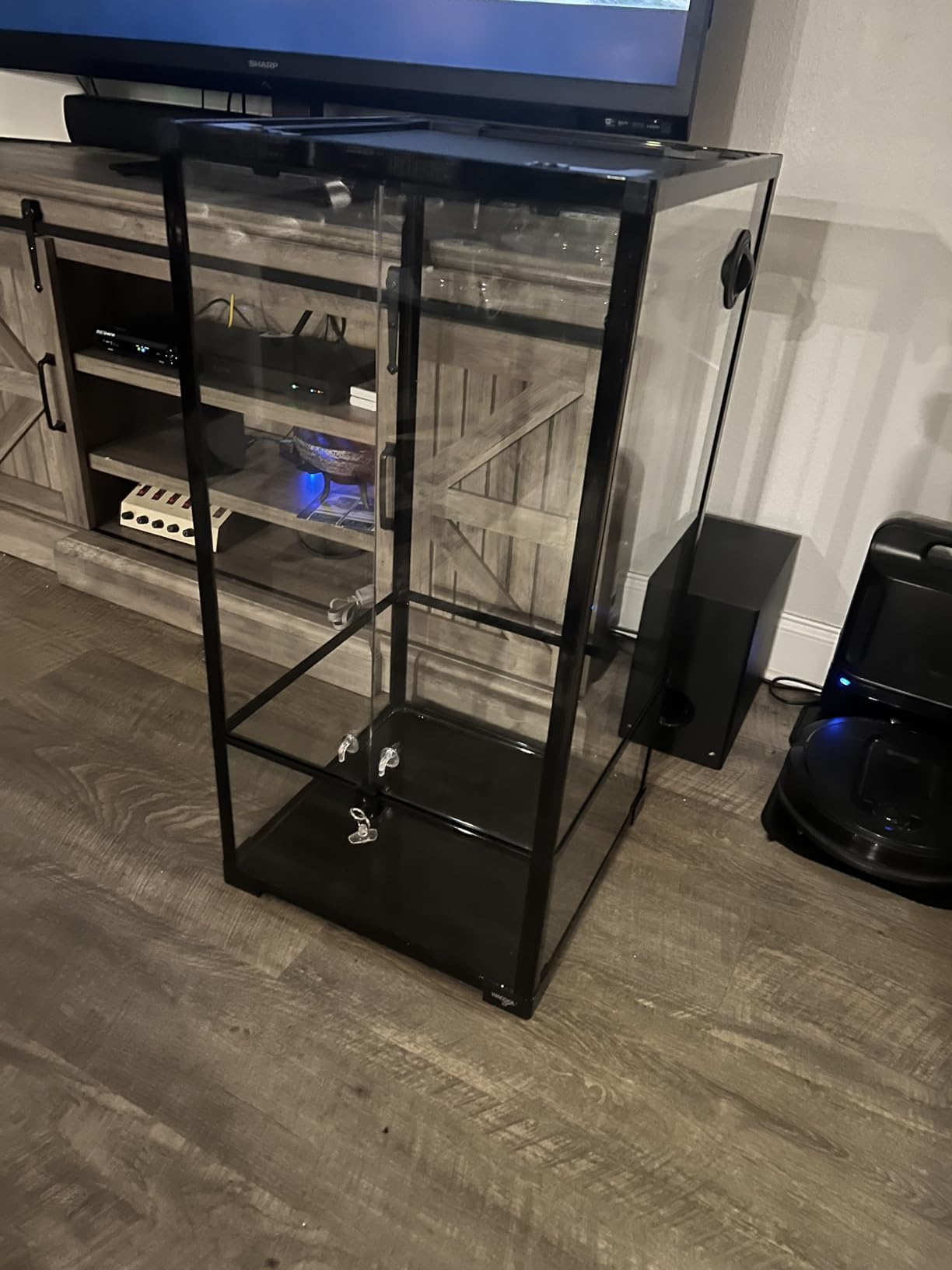 WACOOL Tempered Glass 40 Gallon Reptile Tank, Front Opening Reptile Terrarium 30