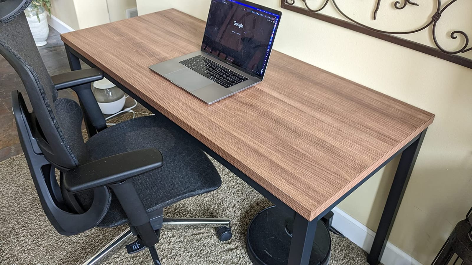 COSTWAY 4.5FT Conference Table Set of 4, 55” x 24” Large Meeting Room Table W/Heavy Duty Steel Frame, Modern Computer Desk for Home, Office, Conference Room, Easy Assembly (4) customer photo 1