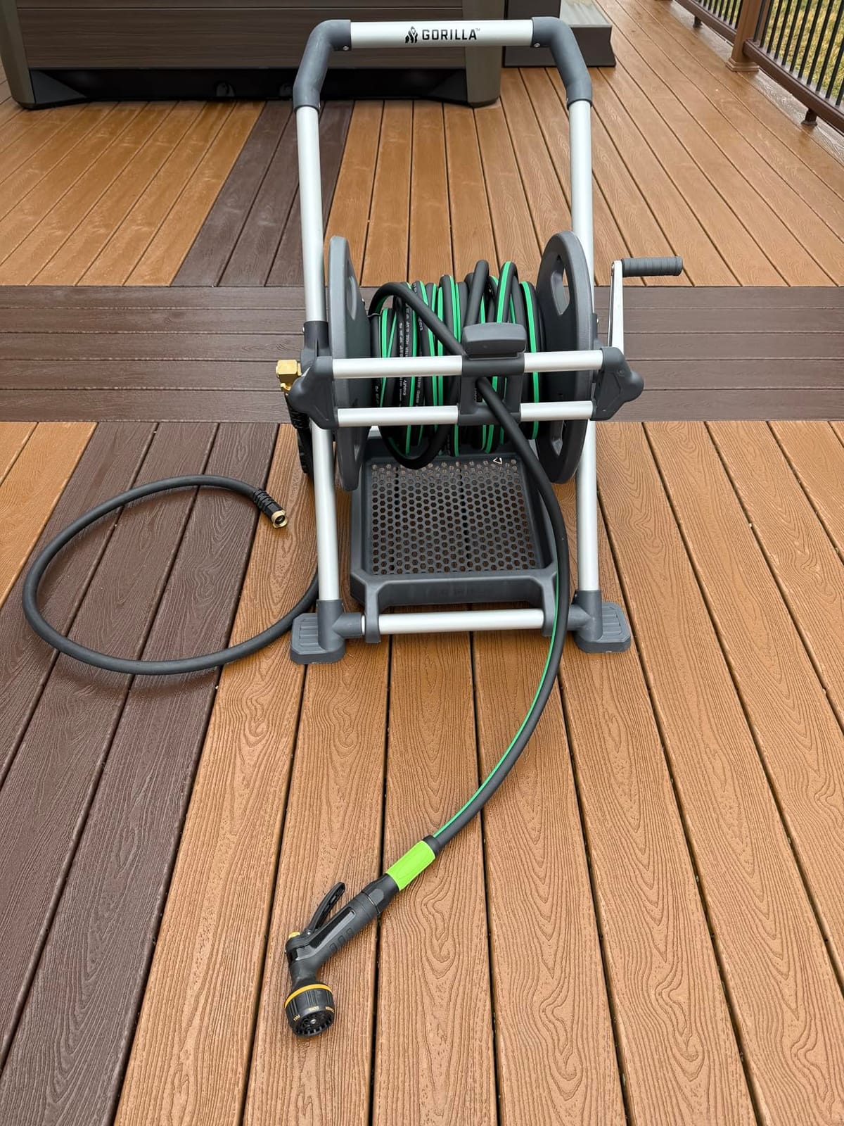 Gorilla Mobile Aluminum Garden Hose Reel, 225 Ft, Zero-Rust, No-Leak Brass customer photo 2