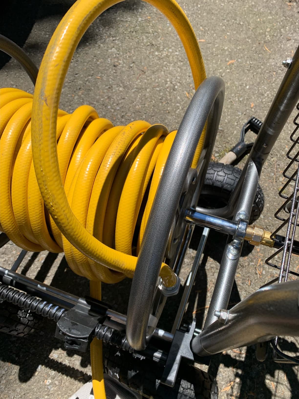 Giraffe Tools Garden Hose Reel Cart with Wheels,250FT 5/8
