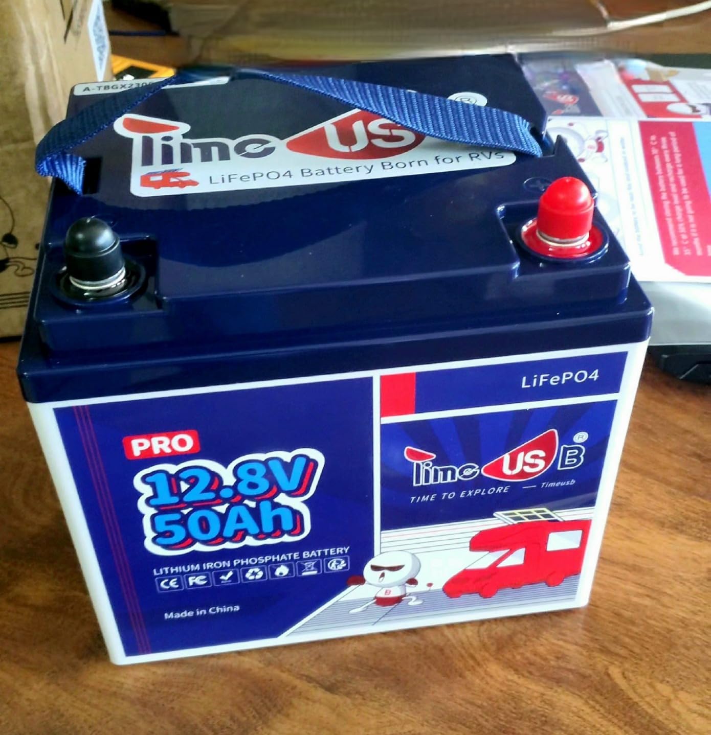 Timeusb 12V 50Ah LiFePO4 Lithium Battery for Kayak, RV, Trolling Motor customer photo 2