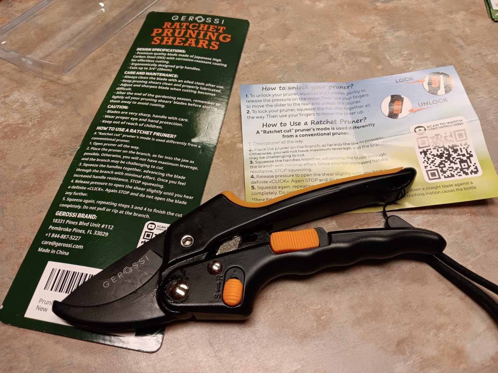 Gerossi Ratchet Pruning Shears Heavy Duty, Hand Pruners for Gardening customer photo 1