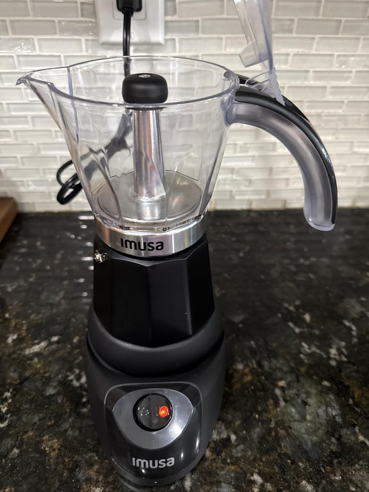 IMUSA 6 or 3 Cup Electric Espresso Maker with Cool-touch Handle, Black customer photo 2
