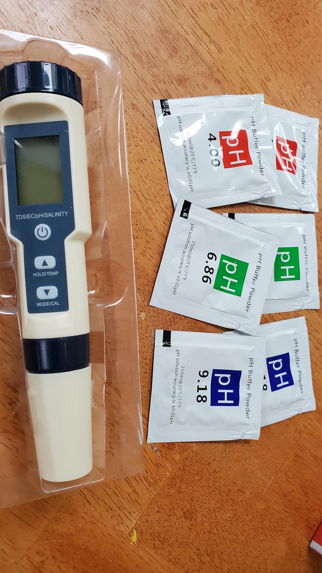 Pool Salt Tester & PH Meter, Hofun Digital Salinity Meter and PH Tester for Aquarium and Pool Saltwater Water, 5 in 1 Salinity PH Temp EC and TDS Meter, Aquarium Swimming Pool Hot Tub, Multiparameter customer photo 2