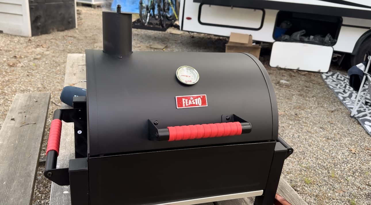 Feasto Portable Tabletop Charcoal Grill, 354 sq.in Cooking Area customer photo 1