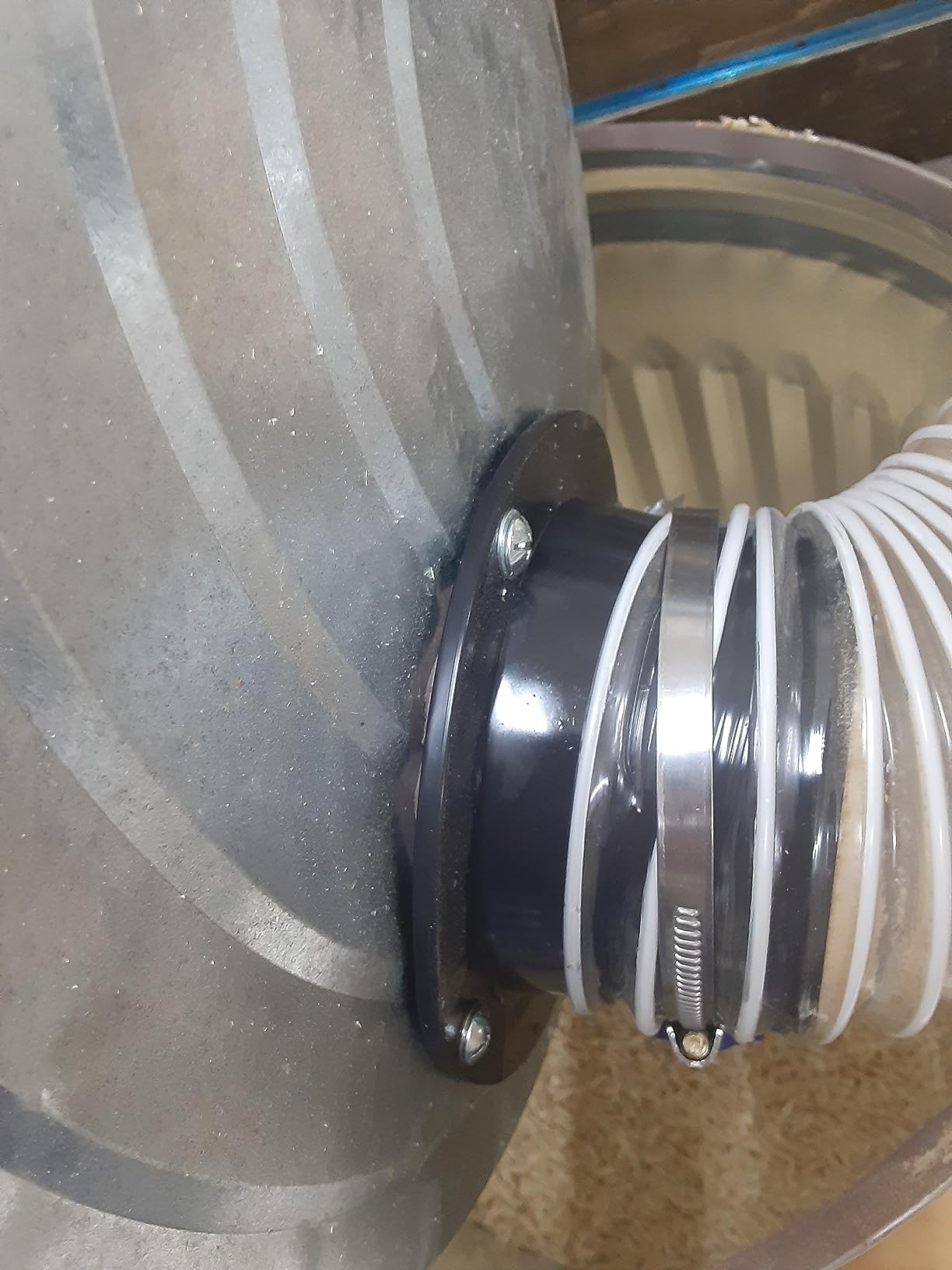 POWERTEC 70293V Cyclone Dust Collector and Separator Kit w/Clear 6 Gallon Dust Bucket, Hoses, Reducers, Couplers and Hose Clamps customer photo 1