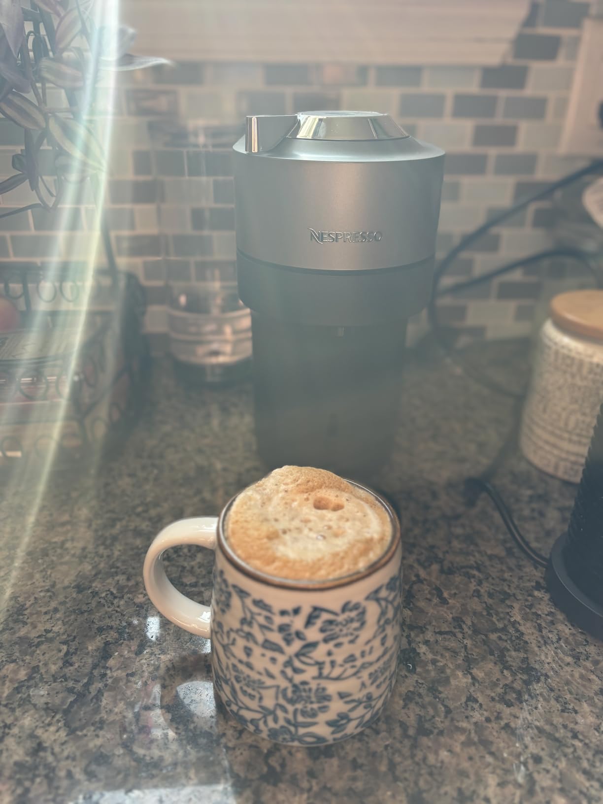 Nespresso Vertuo Pop+ Deluxe Coffee Machine with Milk Frother, Titan Silver customer photo 1