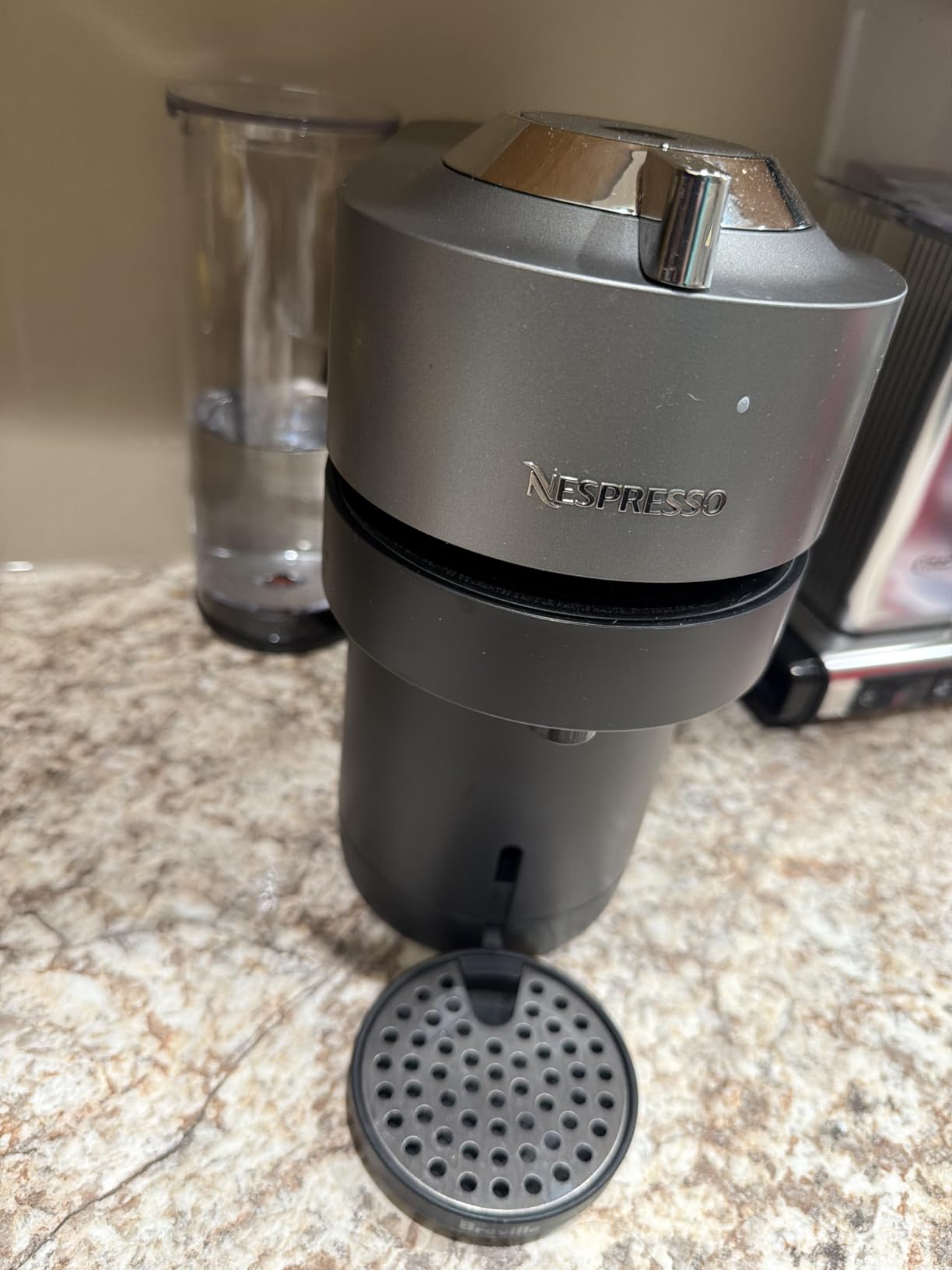 Nespresso Vertuo Pop+ Deluxe Coffee Machine with Milk Frother, Titan Silver customer photo 2