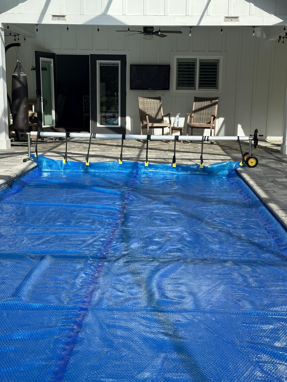 In The Swim 12' x 24' Premium Blue Rectangle Solar Pool Cover 12 Mil customer photo 1