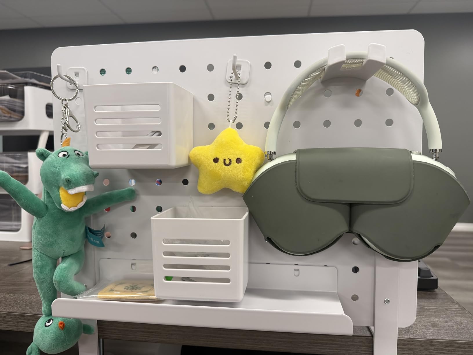 PEGZONE Clamp on Desk Pegboard, 16.5
