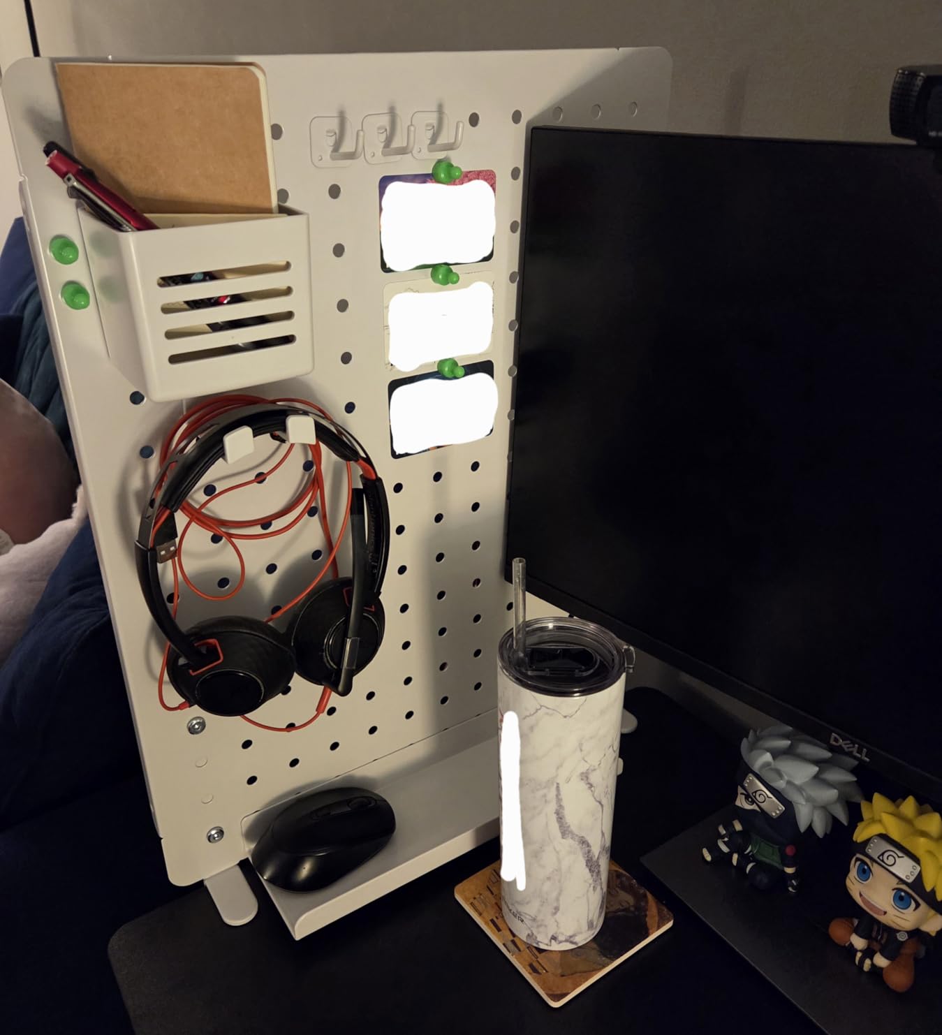 PEGZONE Clamp on Desk Pegboard, 16.5