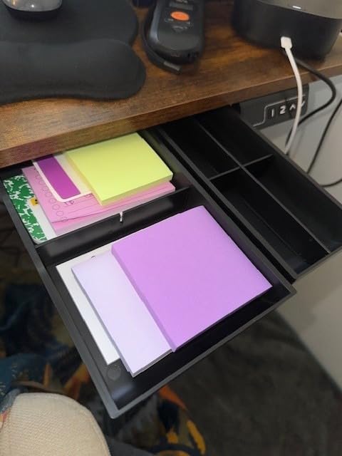 Bostitch Konnect Under Desk Drawer, Self-Adhesive Slide Out Storage Organizer with 4 Customizable Dividers, 2-Pack customer photo 2