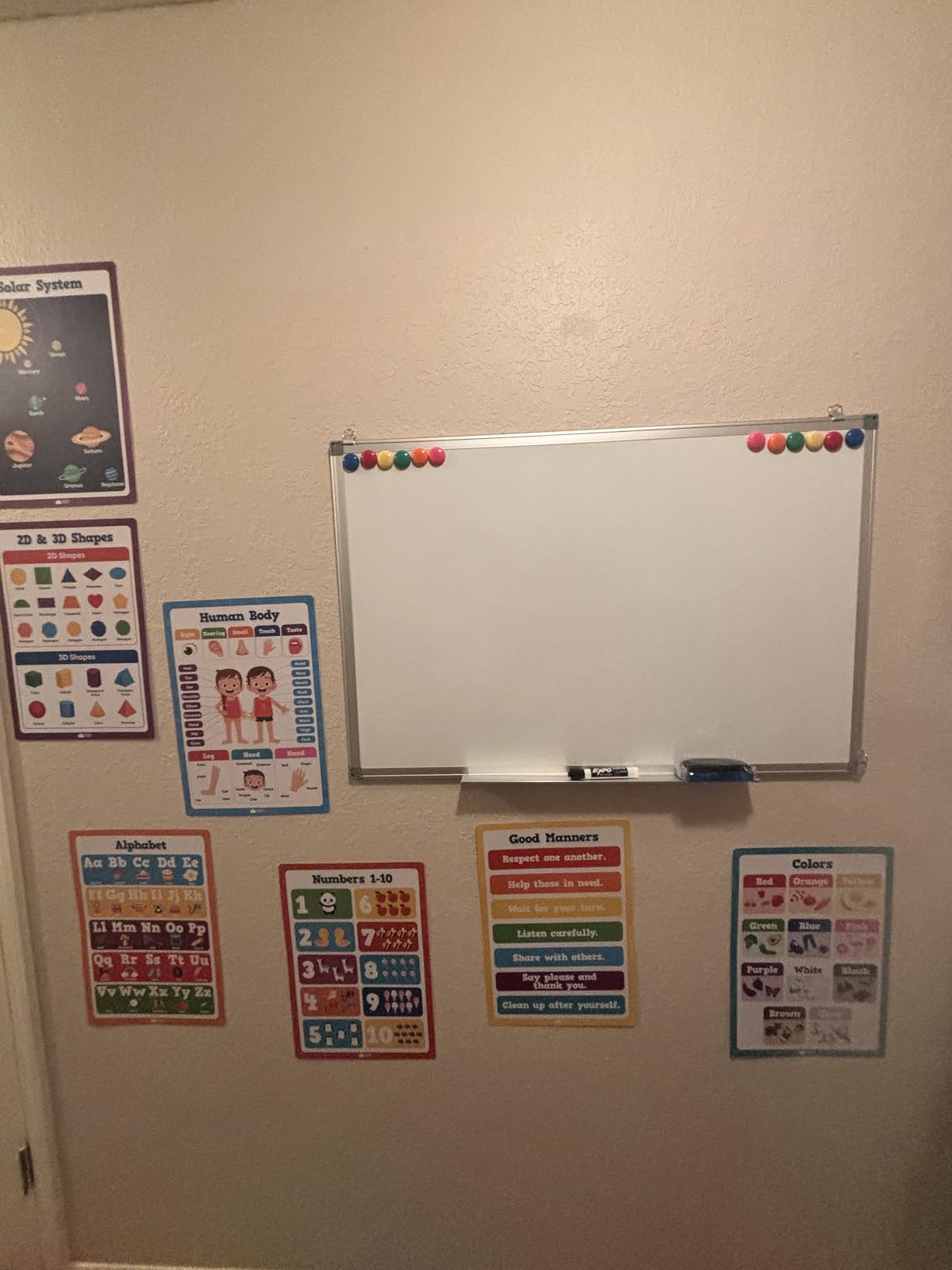 H-Qprobd 3' x 2' Magnetic Whiteboard Large Dry Erase White Board 36