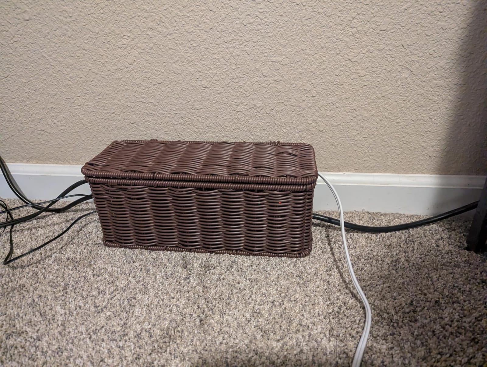 Cable Management Box, Handmade Rattan Cord Organizer for Power Strip customer photo 2