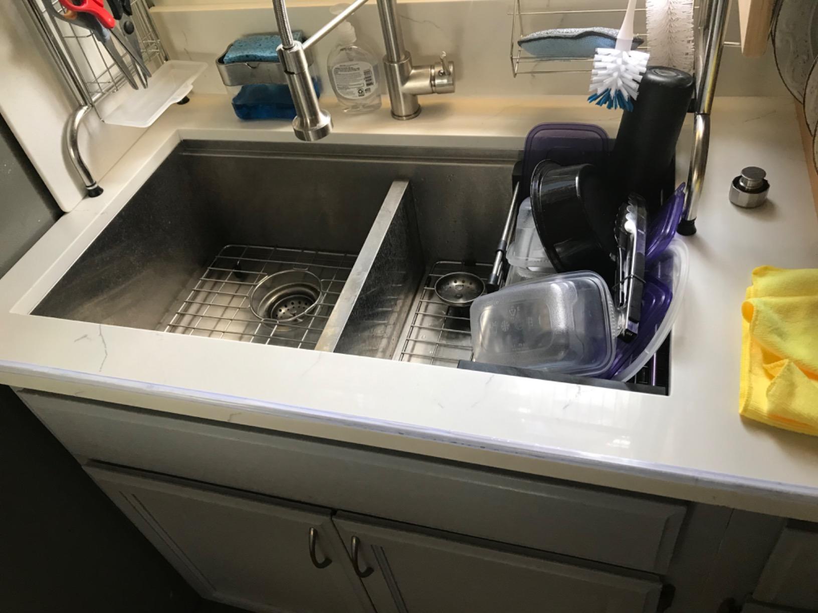 18x18 Inch Bar Sink Drop In Kitchen Sink, Topmount Stainless Steel Square Small Workstation Sinks, Single Bowl Kitchen Sinks for Laundry Wet Bar Prep RV Office Outdoor Yard customer photo 1