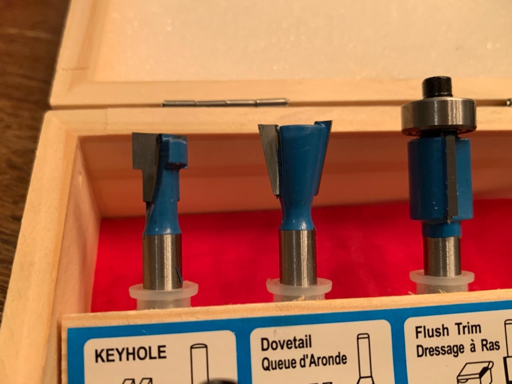 LU&MN Carbide Tipped Router Bit Set, 1/4