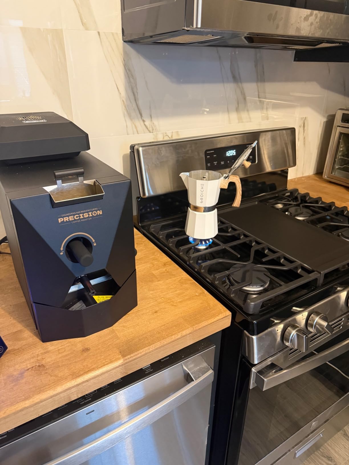500g Automatic Coffee Roaster Machine for Home Use Wth Smoke Filter(Suitable for Light Roasting), The Smoke Pipes (Suitable for Medium and Dark Roasting) and Chaff Collector customer photo 1
