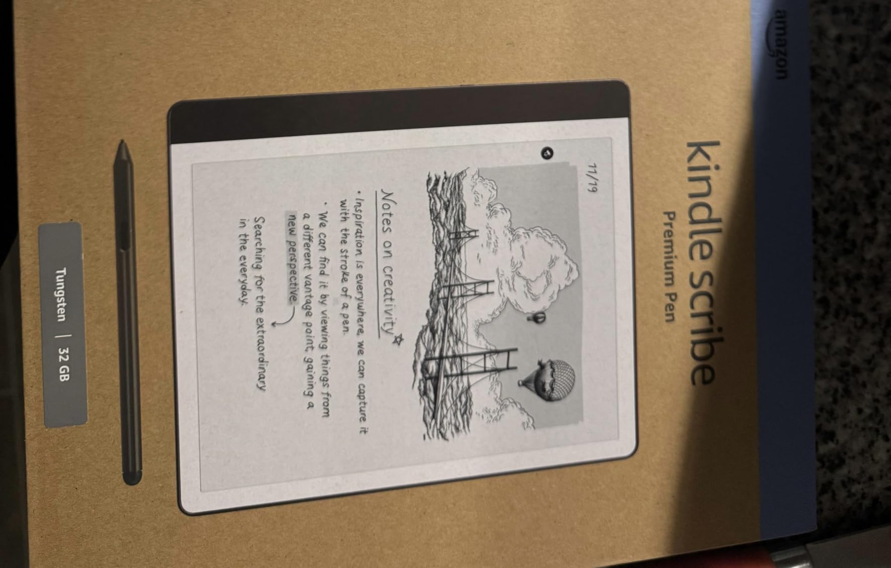Amazon Kindle Scribe (64GB) - Your notes, documents and books, all in one place. With built-in AI notebook summarization. Includes Premium Pen - Metallic Jade customer photo 1