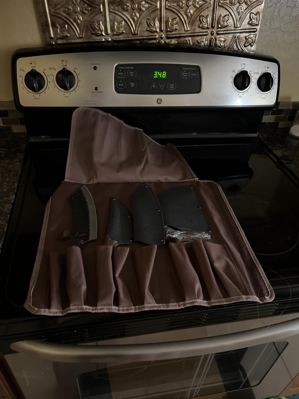 Purple Dragon Butcher Knife Set - 9 Pcs Chef Knife Set with Bag customer photo 2