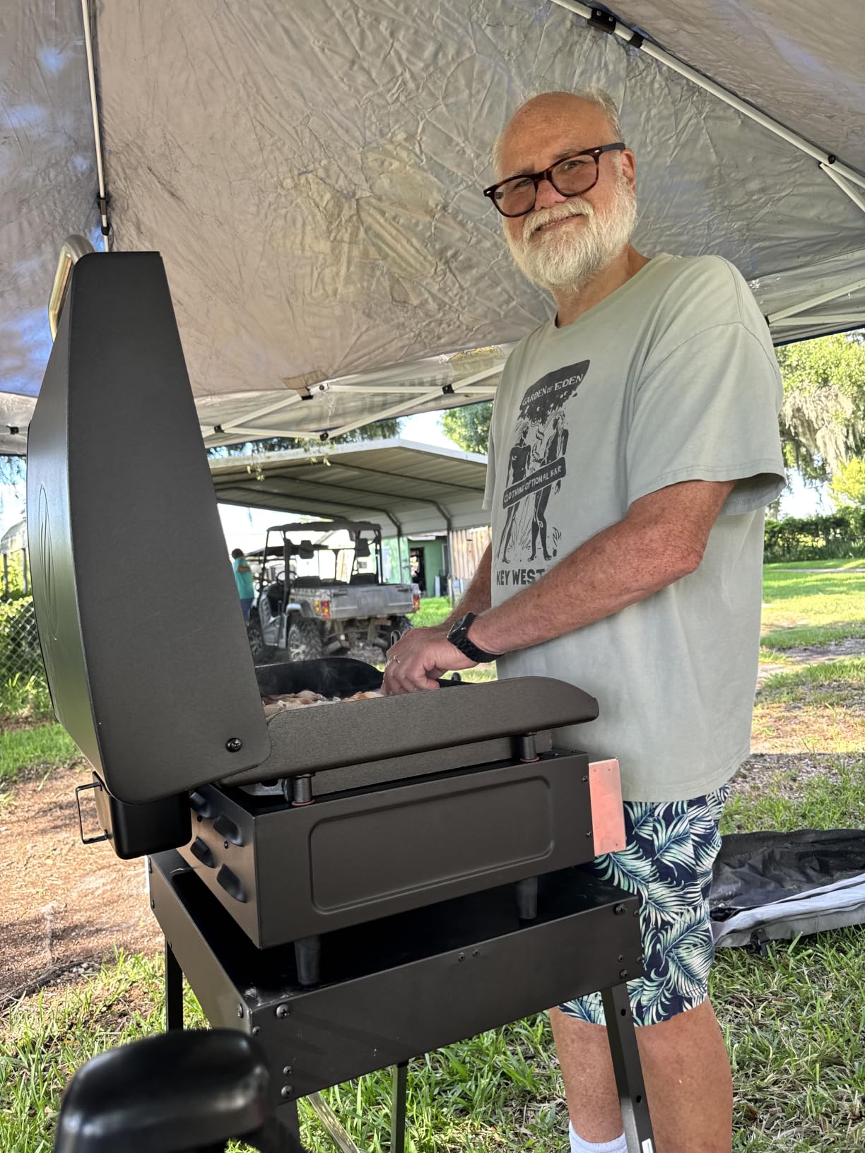 Grill Table for Outside, Blackstone Griddle Stand with Trash Holder customer photo 2