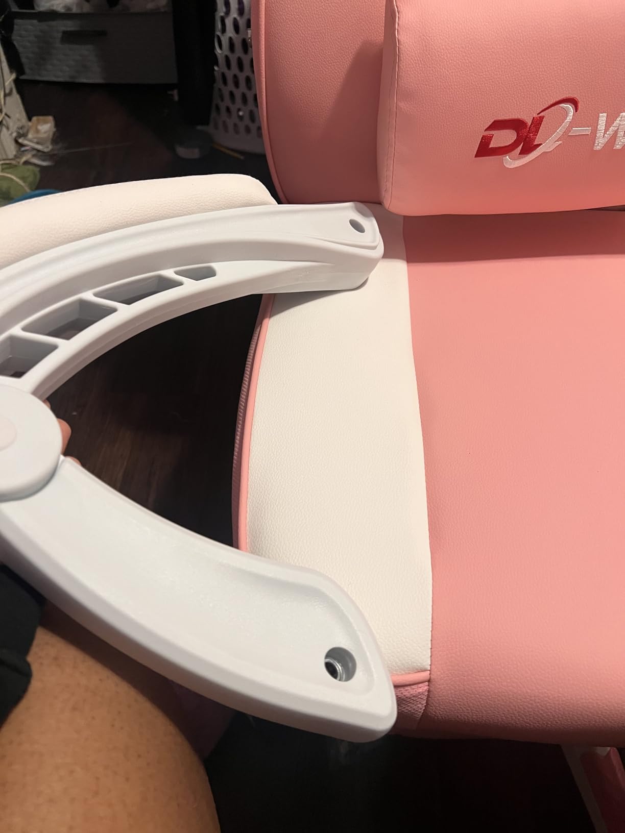 DL-win Gaming Chairs for Adults, Computer Chair with Footrest and High Back, Big and Tall Gamer Chair's with Massage Lumbar Support, 360° Swivel Height Adjustable Gaming Chair, Grey customer photo 1