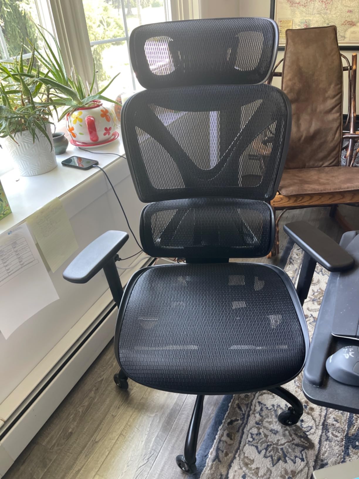 GABRYLLY Ergonomic Office Chair, Big and Tall Mesh Chair with Lumbar Support, 3D armrest - 215° Rotation, Adjustable Headrest & Soft Seat, Durable Computer Chair 350LBS for Work Gaming customer photo 1