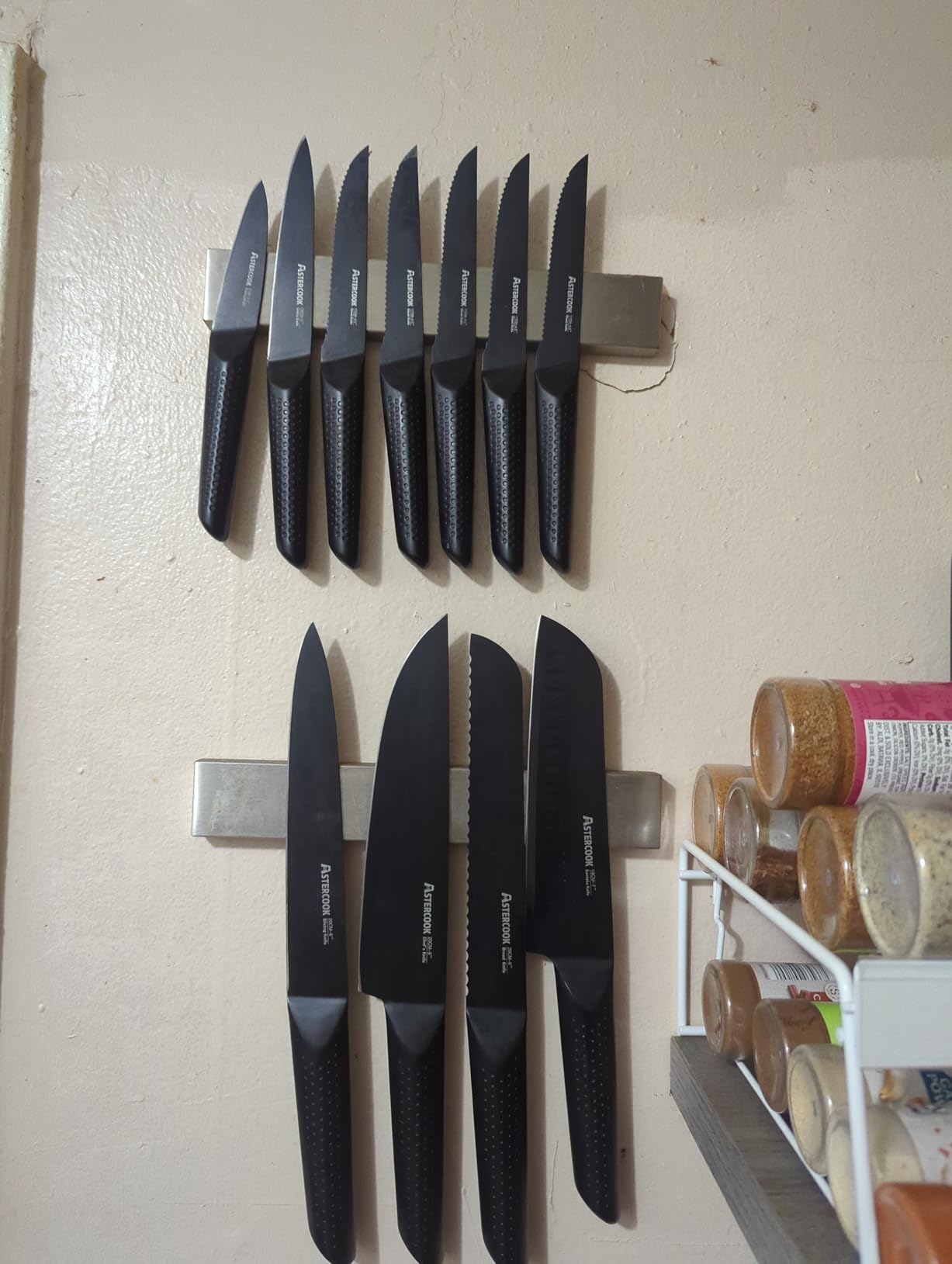 8 Inch Magnetic Knife Holder for Wall No Drill Stainless Steel customer photo 1