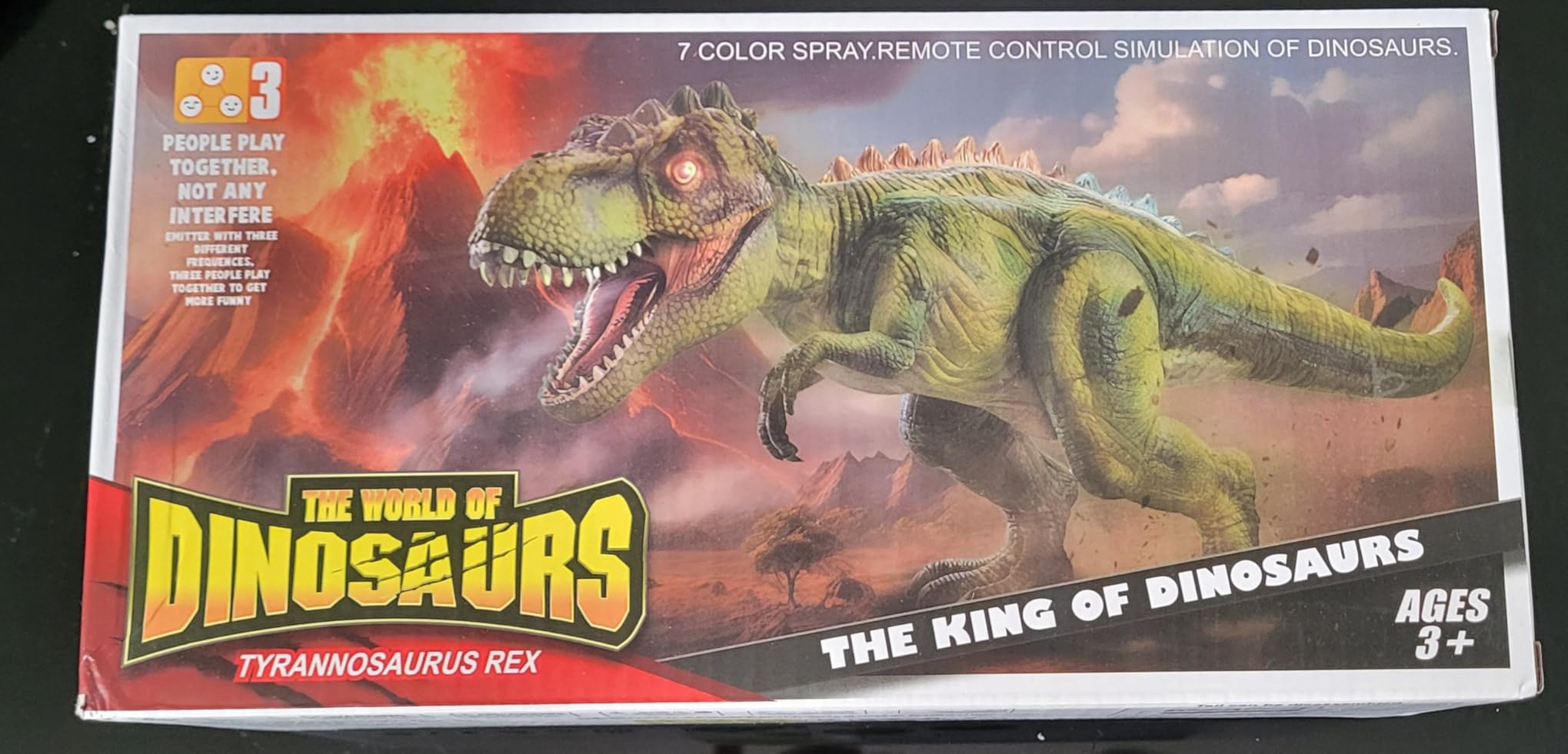 Remote Control Dinosaur Toys for Kids 3-5-7, Upgraded T Rex Dinosaur Toys with Changing Light, 7 Color Spray & Realistic Roars, RC Walking Dinosaur Robot 4-7, Birthday Gifts Toys for Kids Boys 3+ customer photo 1