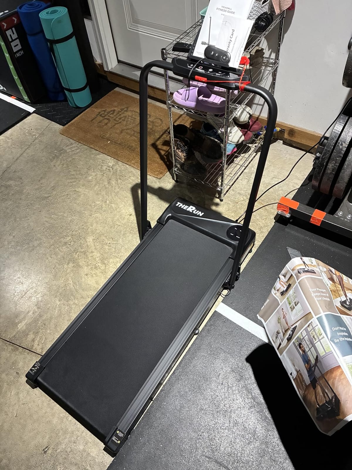THERUN Walking Pad with Handle Bar, 2 in 1 Under Desk Portable Treadmill customer photo 2
