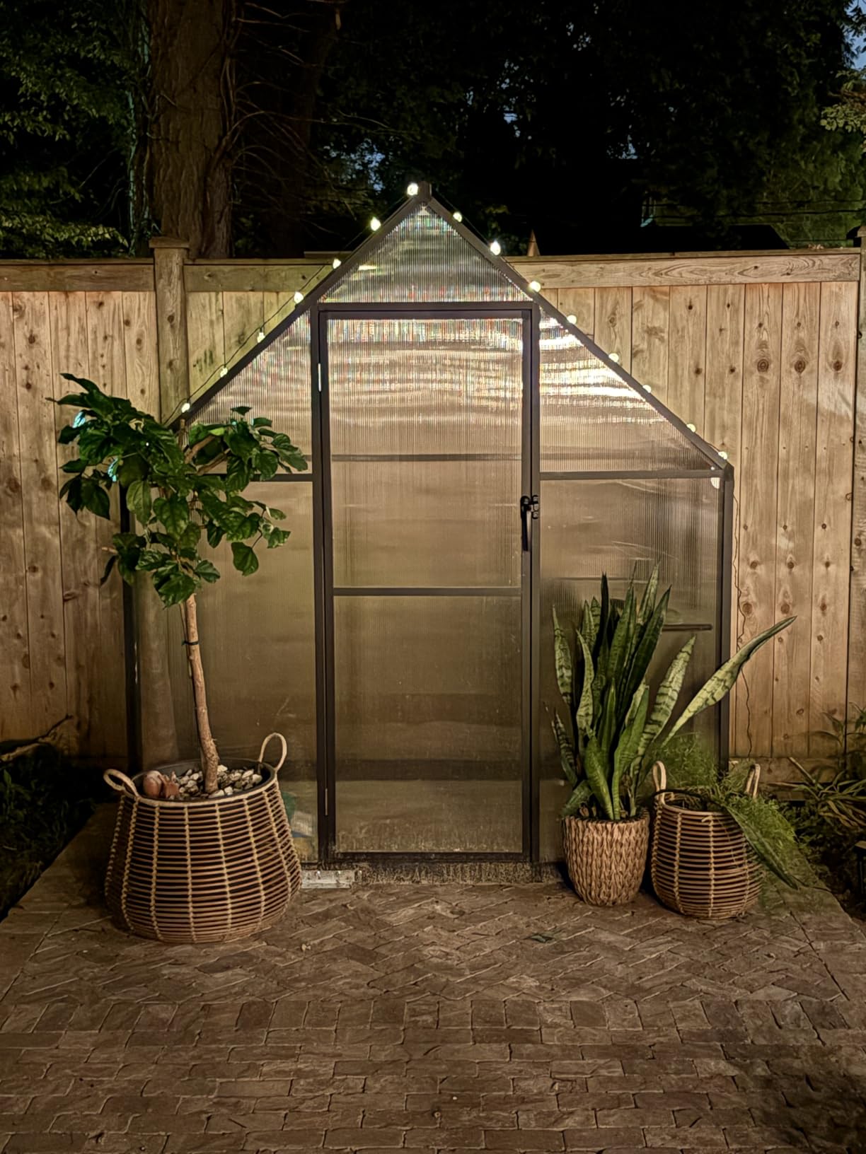 8X10FT Greenhouse with Thermometers, Large Aluminum Greenhouse for Outdoors customer photo 2