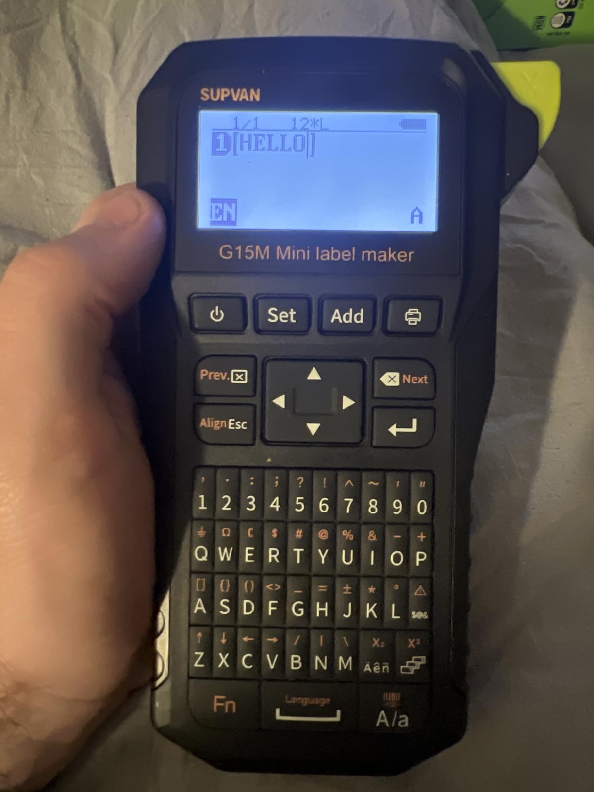 SUPVAN G15M Mini Portable Label Maker Machine with Heat Shrink Tube customer photo 2