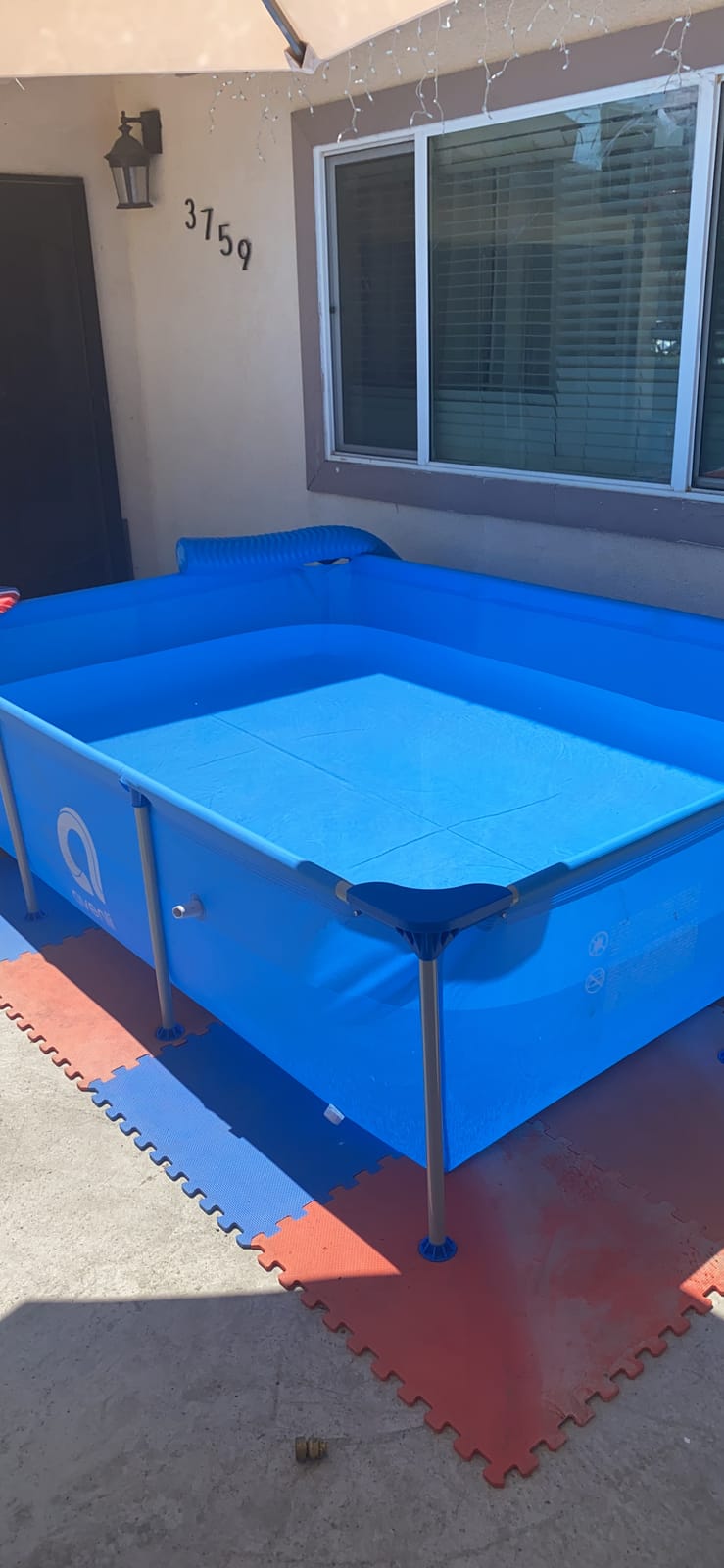 DIMAR GARDEN Above Ground Swimming Pool for Adults, Outdoor Rectangular Steel Frame Swimming Pool for Backyard Lawn Family, 7.5ft x 5.2ft x 16.5in customer photo 2