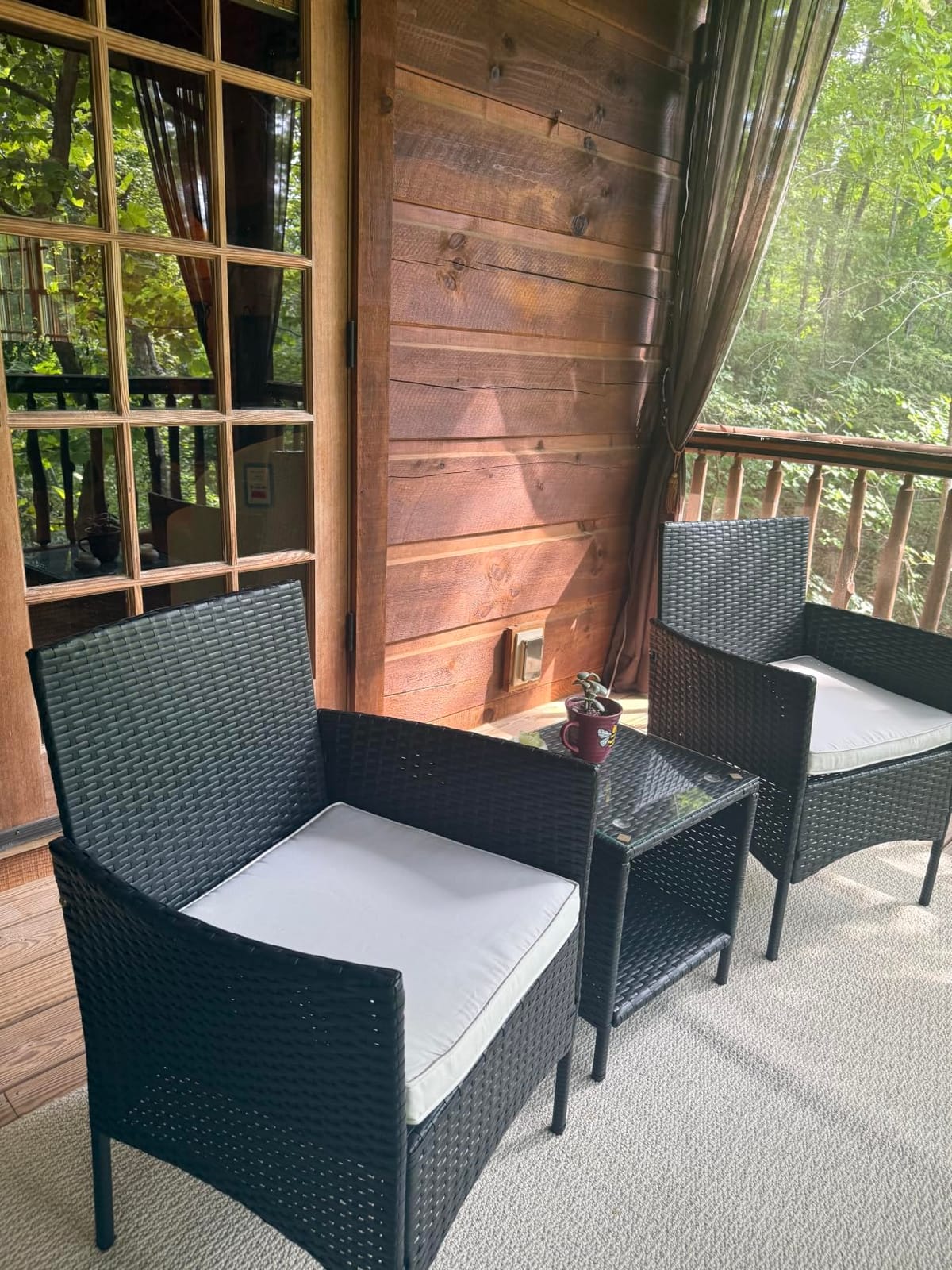 Best Choice Products 3-Piece Outdoor Wicker Conversation Bistro Set, Space Saving Patio Furniture for Garden w/Side Table - Natural/Gray customer photo 1