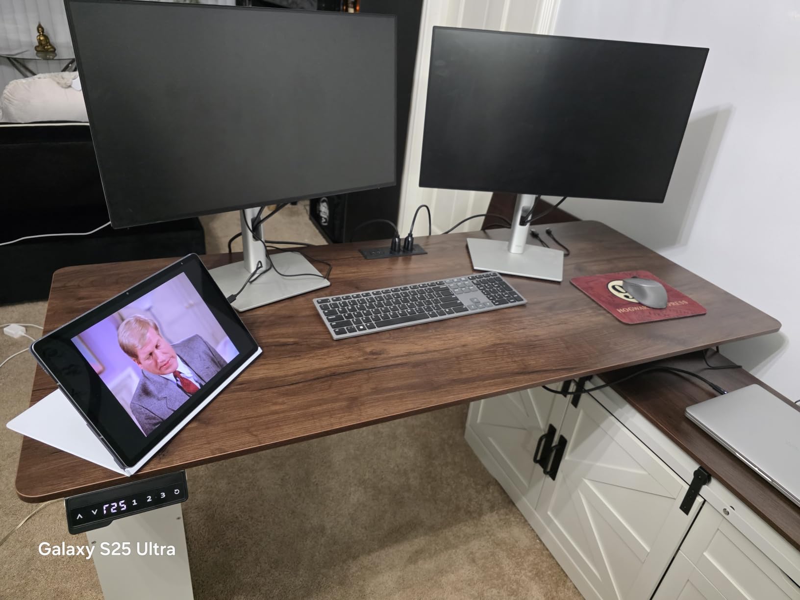 SEDETA Farmhouse 55 inch L Shaped Standing Desk with Storage Drawers customer photo 1