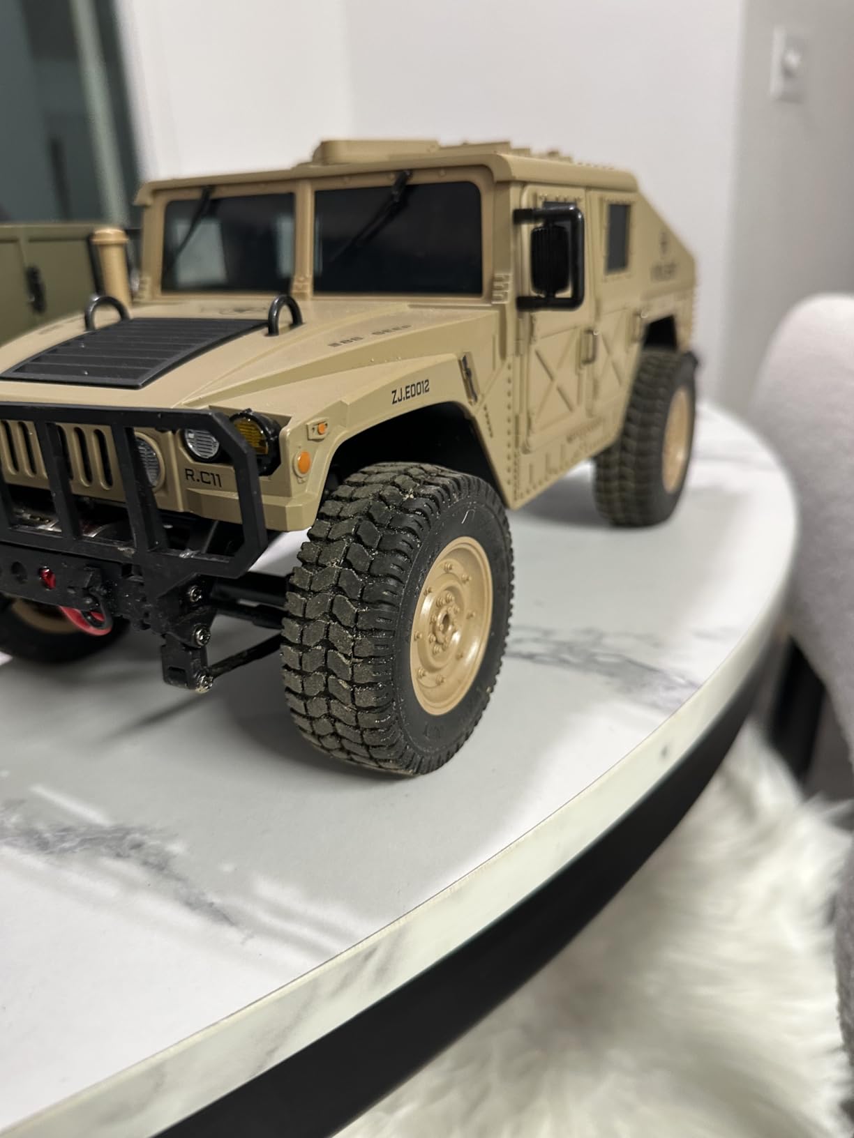 BEAURE 1:10 RC Willys Army Truck – 4x4 Rock Crawler with Winch Toy for Boys customer photo 2
