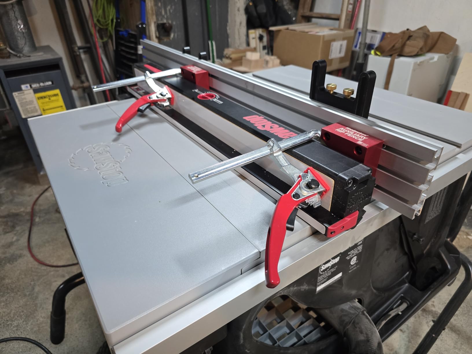 Woodpeckers Auxiliary Rip Fence, 36 Inch Job Site Table Saw Fence Extension, Infeed or Outfeed Support, T-Track Slots, Clamping Blocks - ARF-BSCS customer photo 1