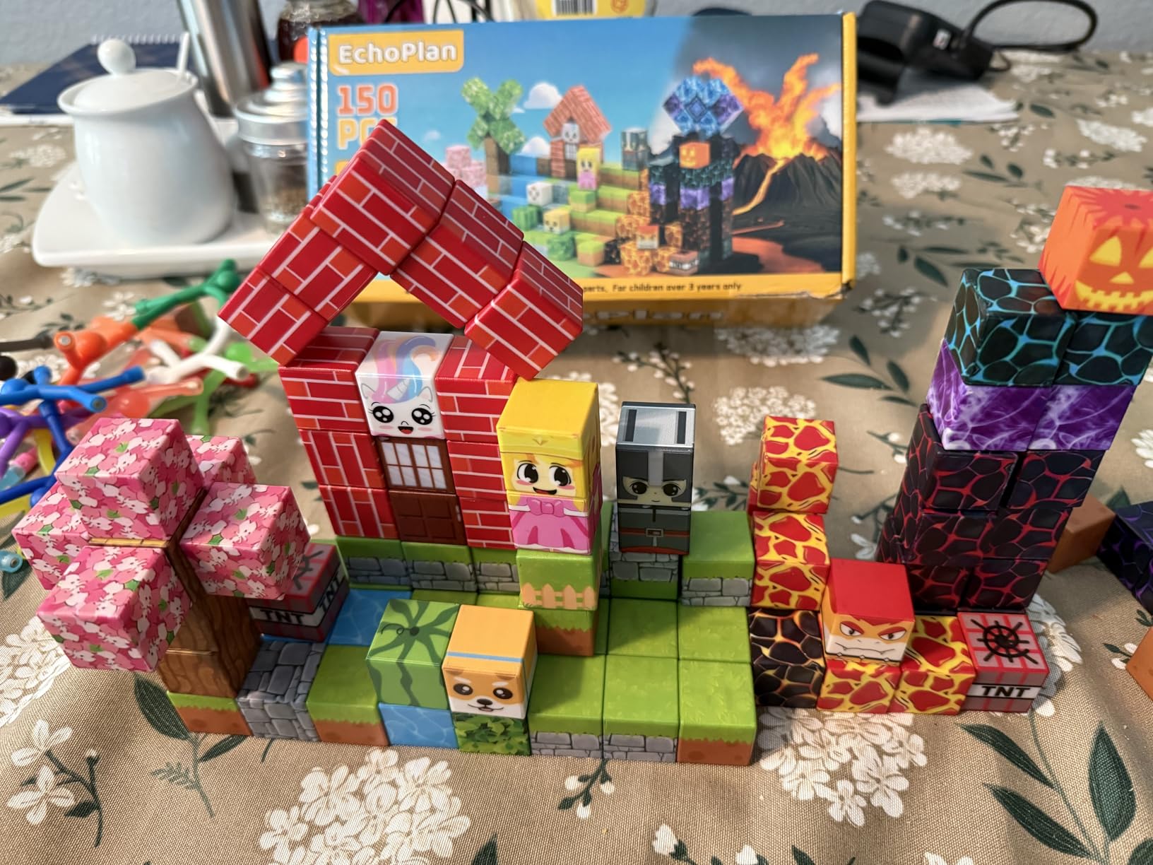 EchoPlan 150PCS Magnetic Blocks, Magnetic Building Blocks for Boys Girls customer photo 1