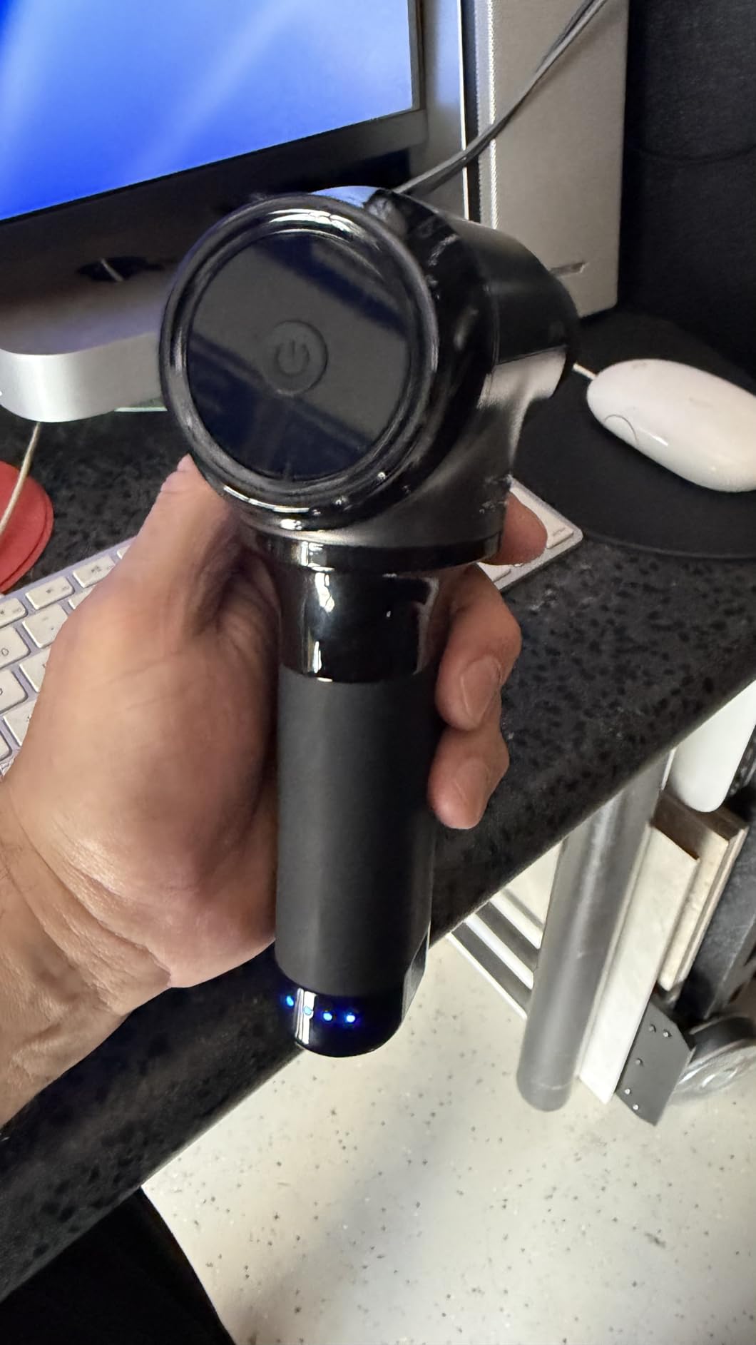 BOB AND BRAD T2 Ultra Massage Gun with Heat & Infrared LED Light, 10mm customer photo 2