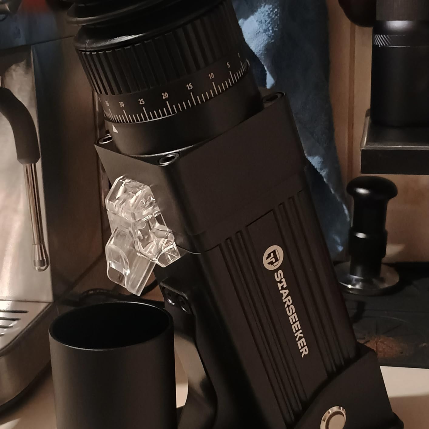 STARSEEKER E55 Pro Single Dose Electric Coffee Grinder, 55mm Titanium Conical Burr - Professional Espresso Grinder with Stepless Adjustment & Anti-Static Tech, for Home, Office, Café Use customer photo 2