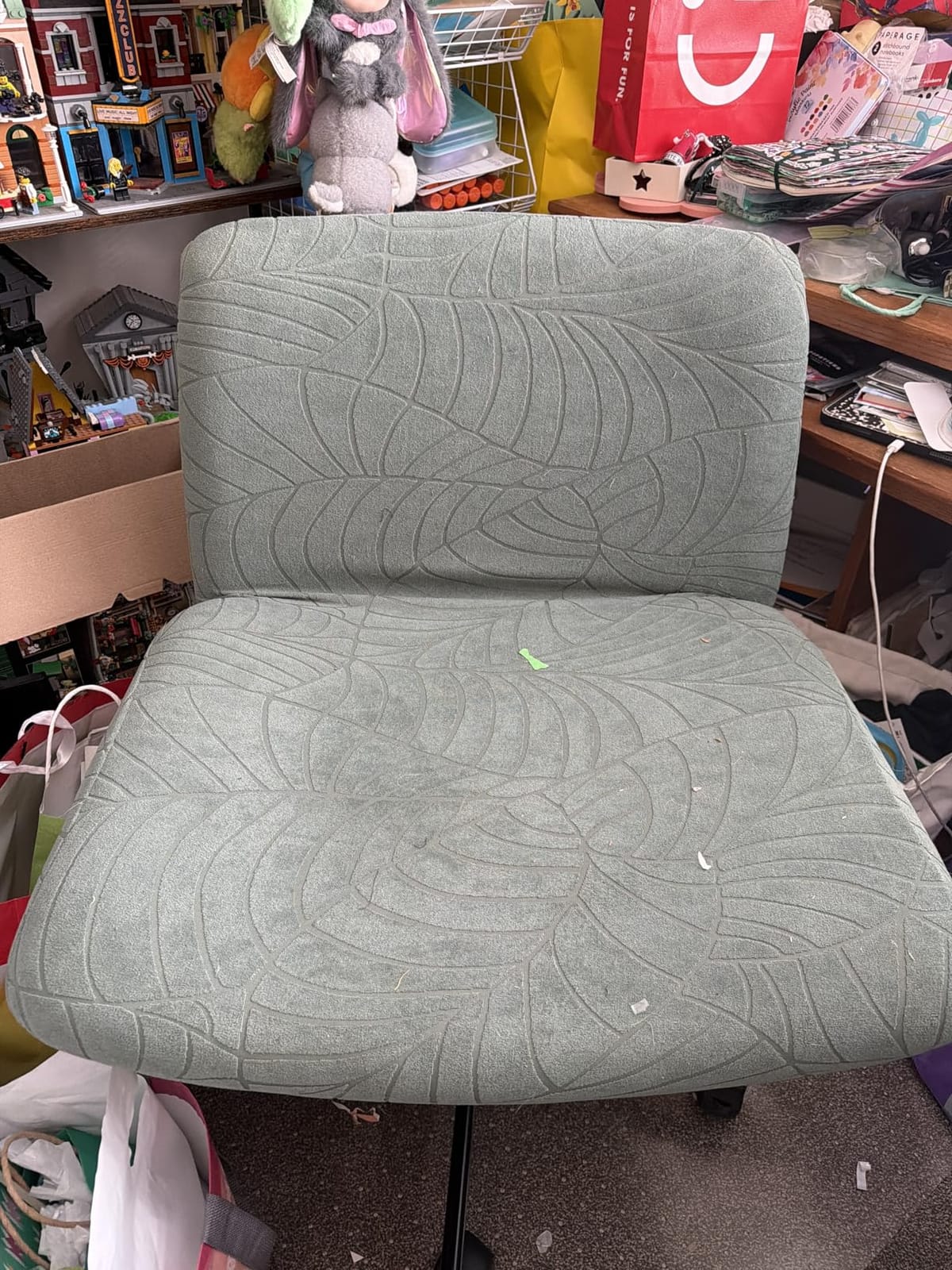 OLIXIS Criss Cross Chair with Wheels, Vanity Chair, Home Office Desk customer photo 1