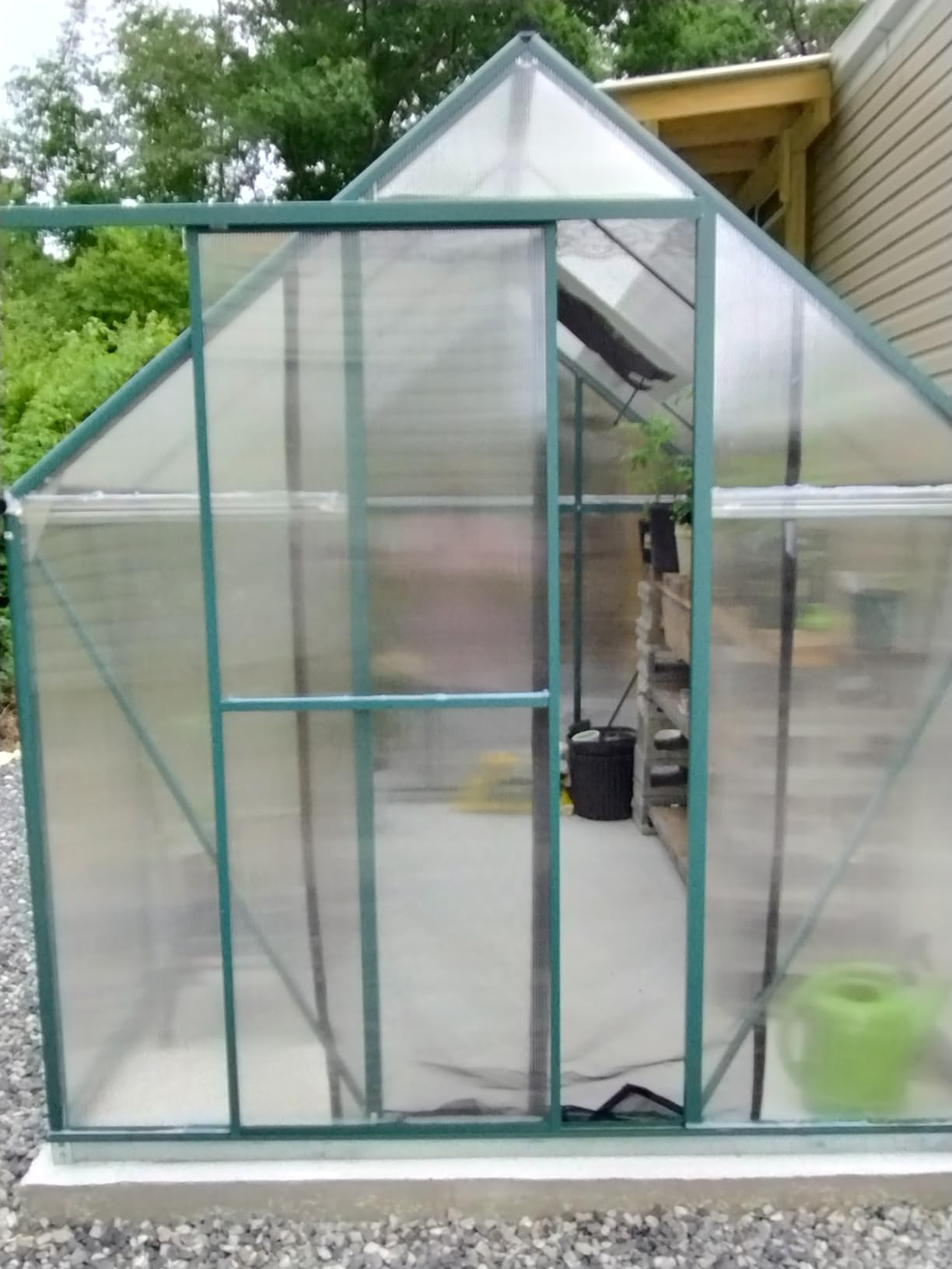 CDCASA 12x10x10 FT Polycarbonate Greenhouse for Outdoors w/2 Windows customer photo 2