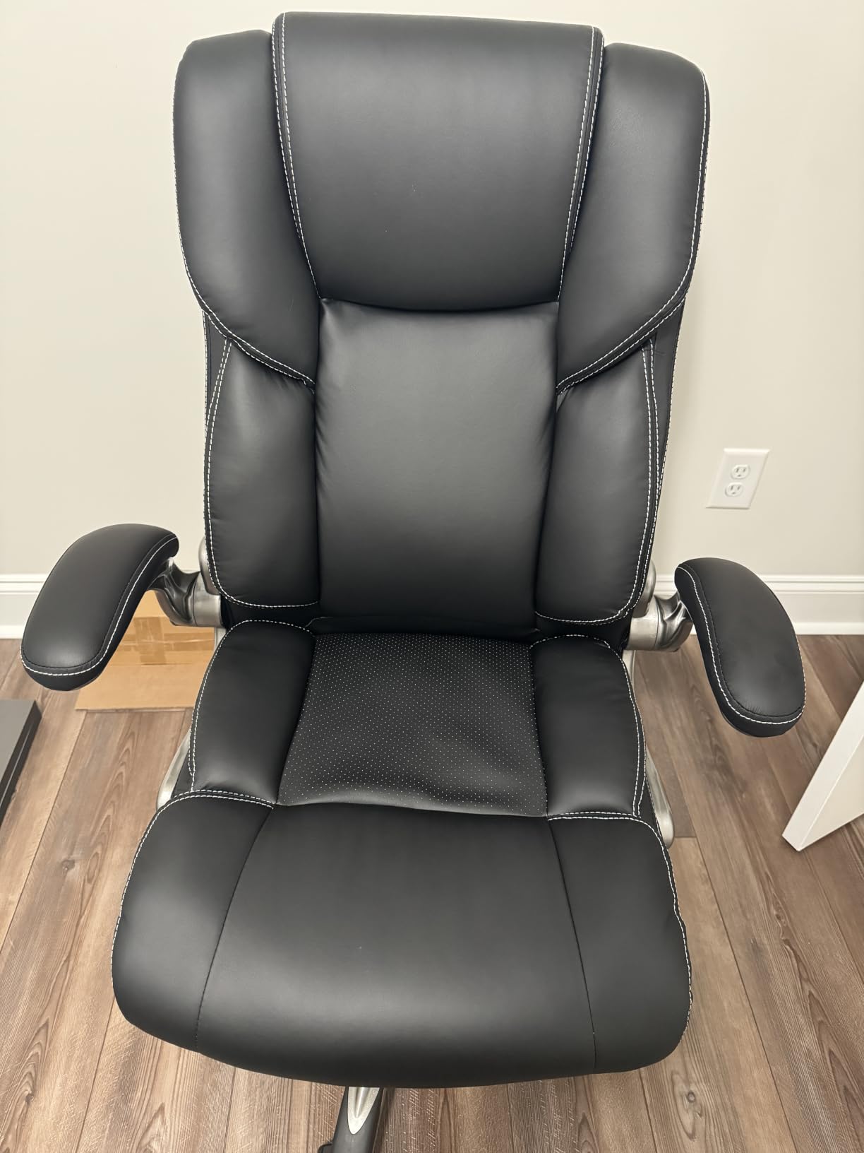 COLAMY Ergonomic Executive Office Chair, High Back Desk Chair with Adjustable Lumbar Support, Flip-Up Armrests & Thick Seat Cushion, 90°–110° Reclining Computer Chair for Home Office customer photo 1
