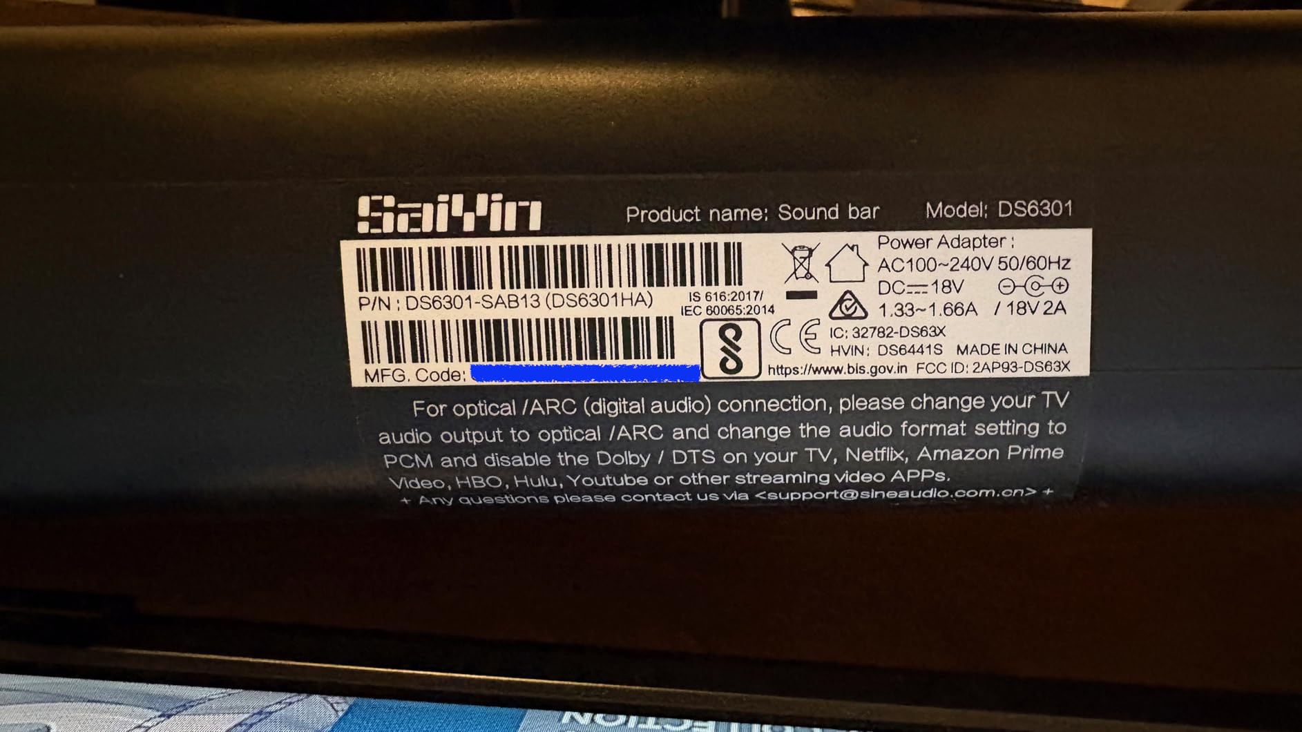 Saiyin Sound Bar for Smart TV,Peak Power 60W,2026 Update customer photo 2