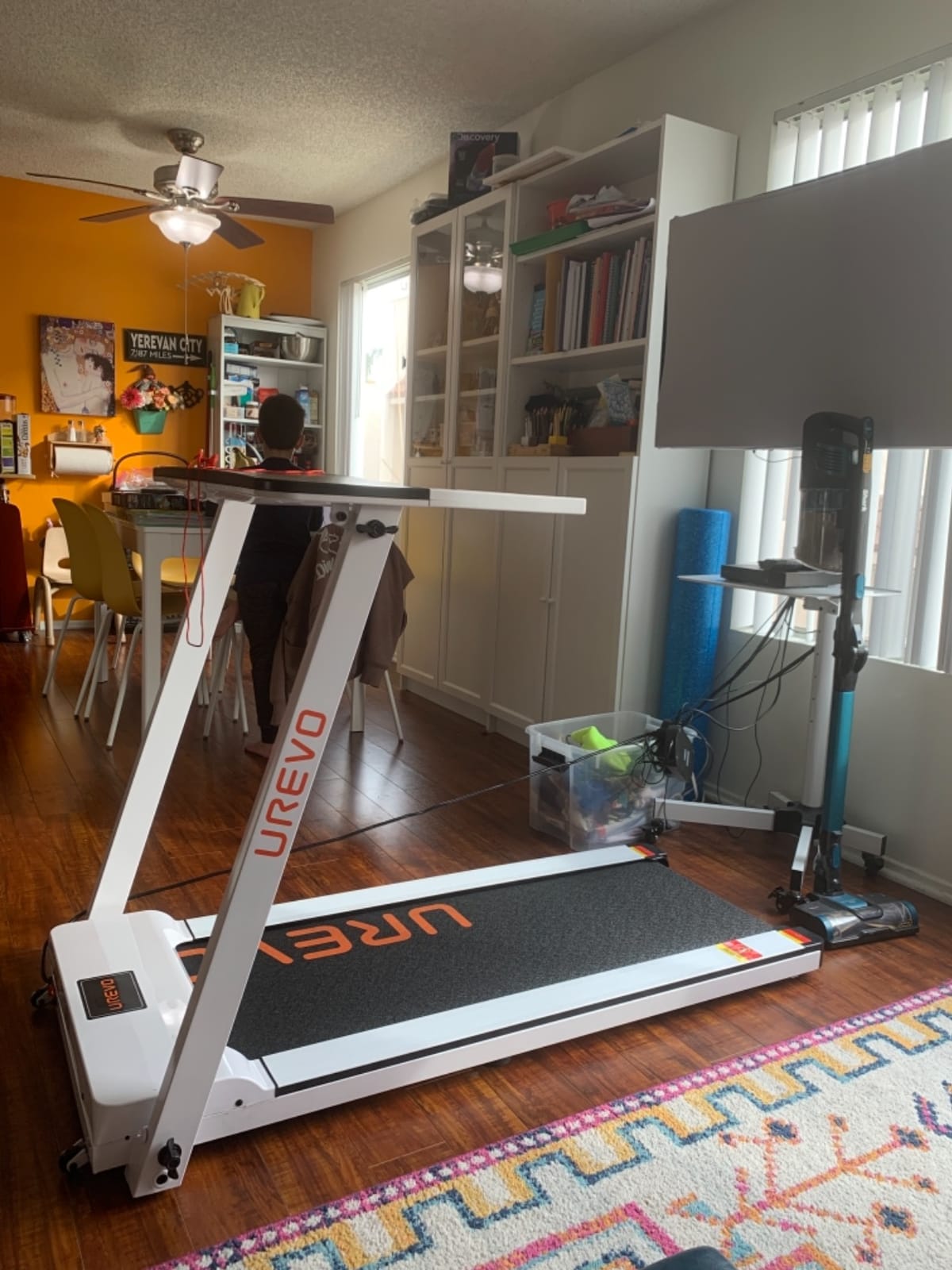 UREVO Auto Incline 12% Walking Pad,Quiet Motorized Desk Treadmill for Home customer photo 2