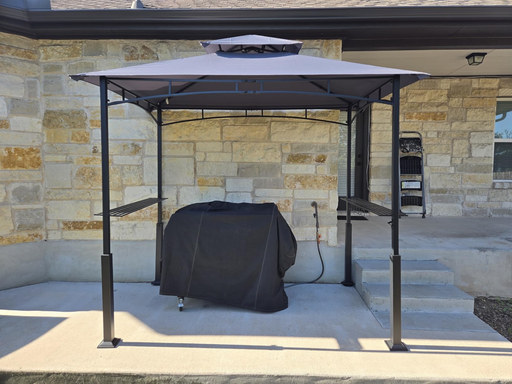 ABCCANOPY 8x5 Grill Gazebo BBQ Shelter with 2 LED Lights, Deep Gray customer photo 2